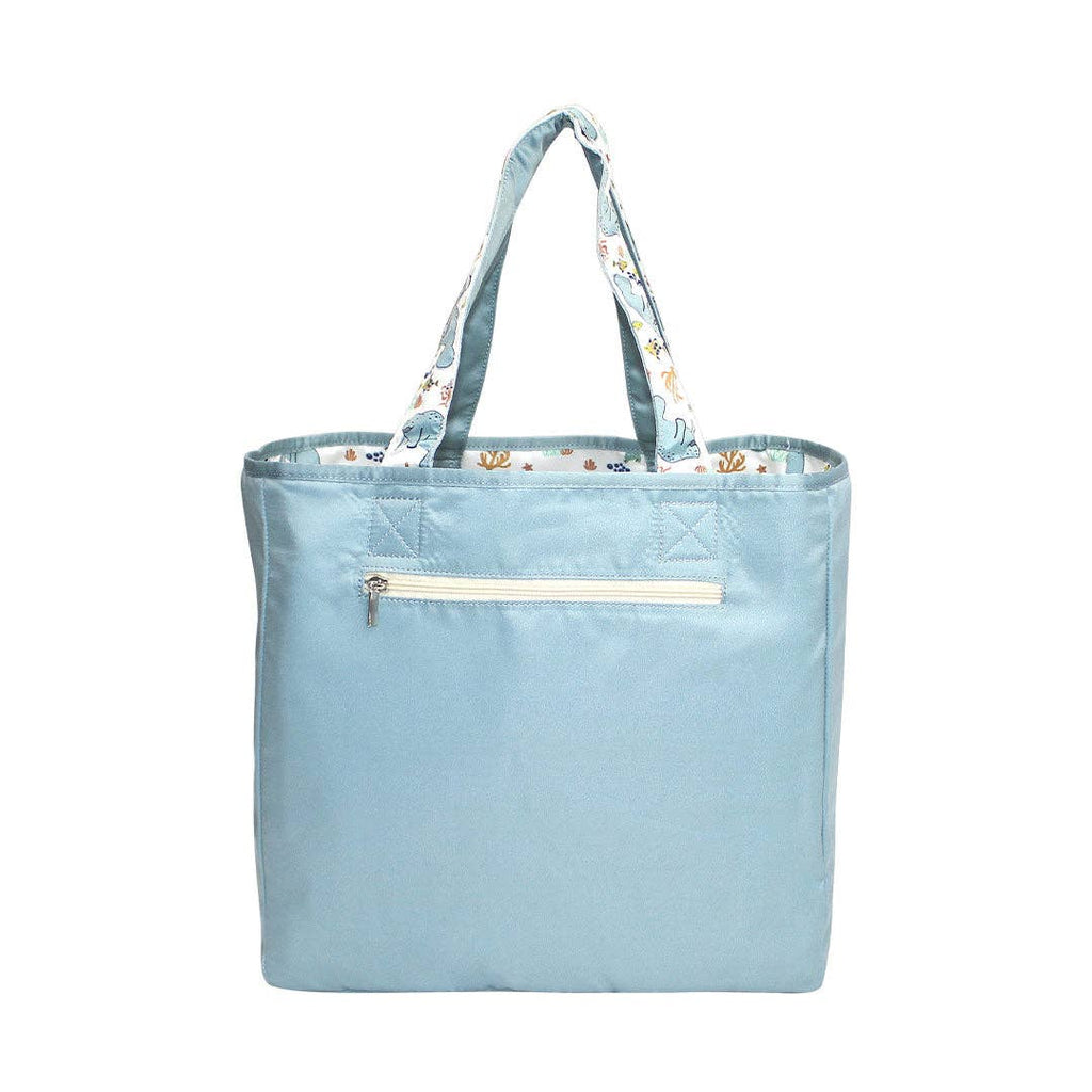 Emerson and Friends | Manatee and Blue Surf Reversible Beach Bag