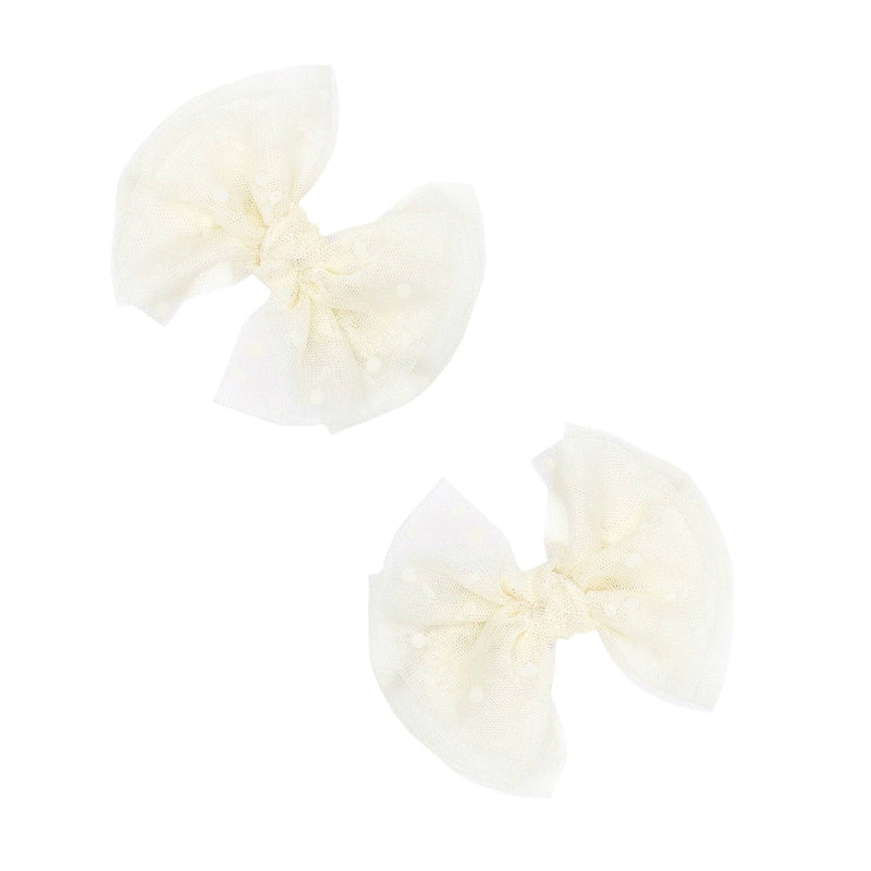 2PK TULLE BABY FAB CLIPS: ivory
