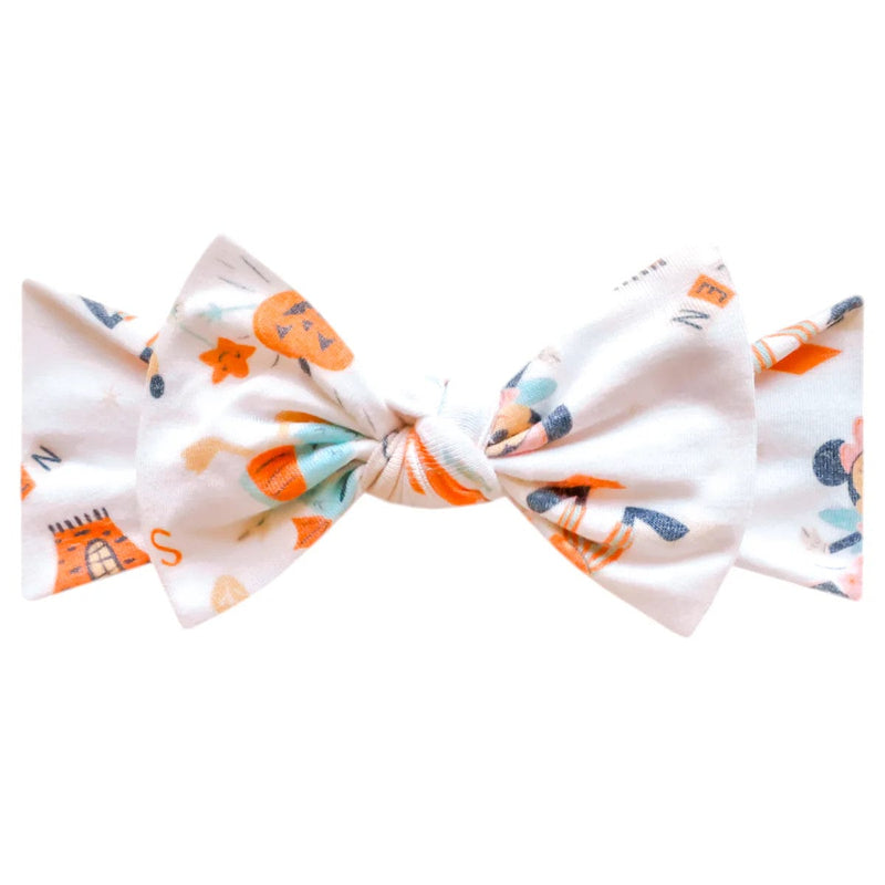 Copper Pearl | Knit Headband Bow - Mickey Mouse’s Boo Bash