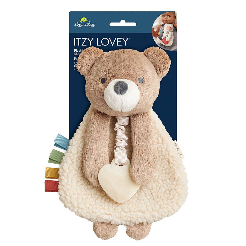 Itzy Lovey Theo Bear Plush + Teether Toy