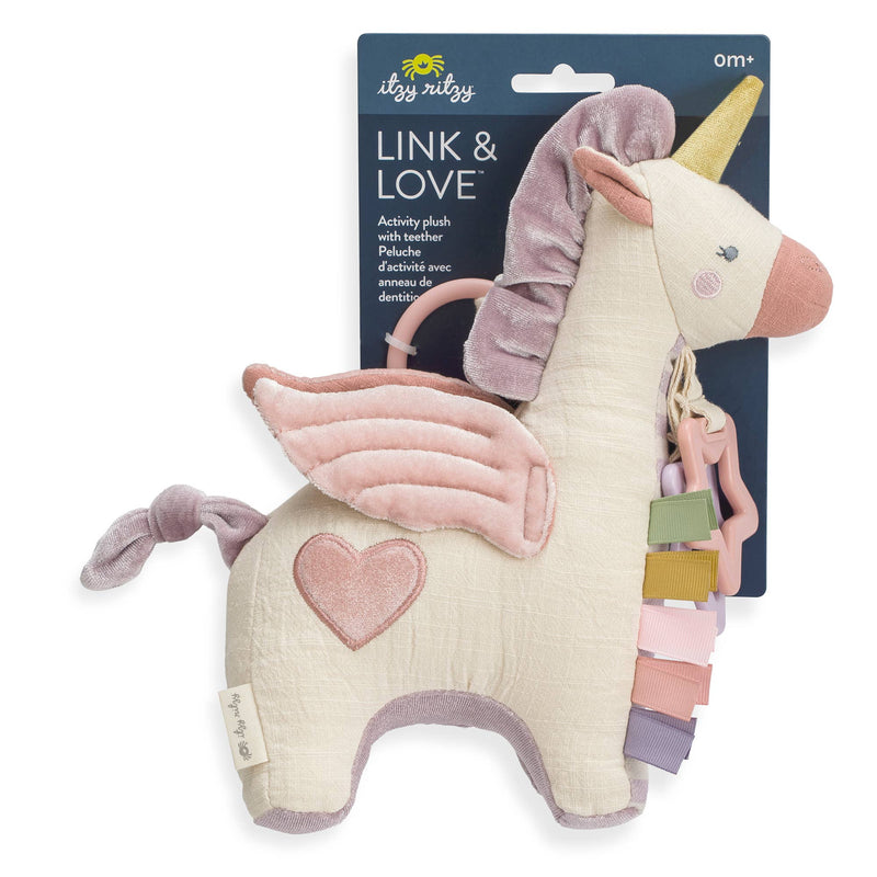 Itzy Ritzy - Bespoke Link & Love™ Activity Plush & Teether Toy - Pegasus: Pegasus