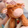 Itzy Lovey Highland Cow Plush + Teether Toy