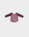 babysprouts | L/S Baseball Tee - Mauve/Rose Brown