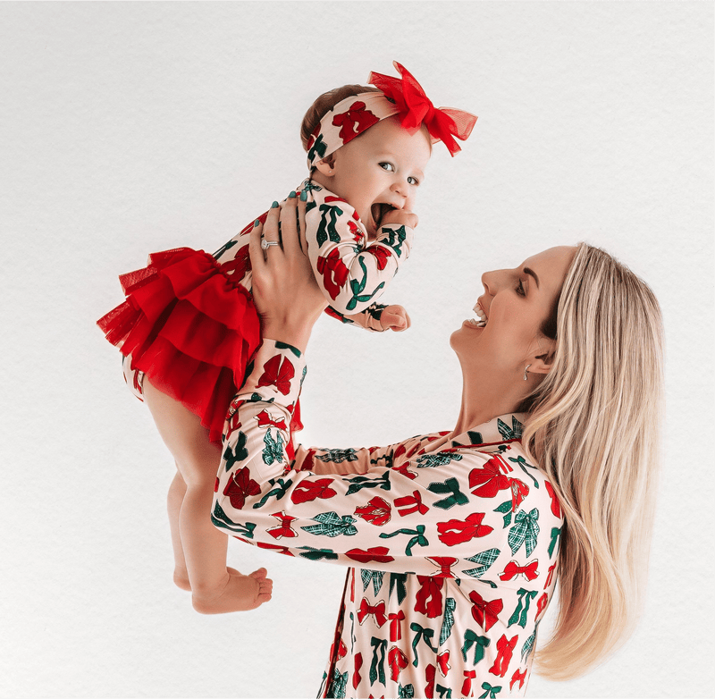 In My Jammers | Christmas Bows Tutu Bodysuit