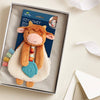 Itzy Lovey Highland Cow Plush + Teether Toy