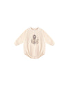 Quincy Mae | Crewneck Bubble Romper - Magic Cat