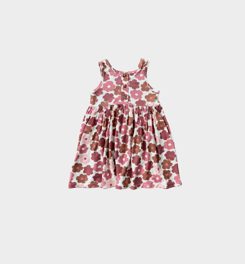 babysprouts | Henley Tank Dress - Retro Bloom