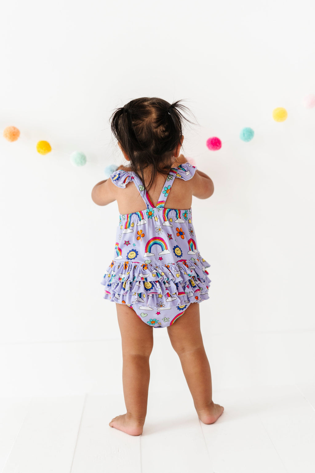 Kiki + Lulu | It’s All Flowers & Rainbows Bubble Romper