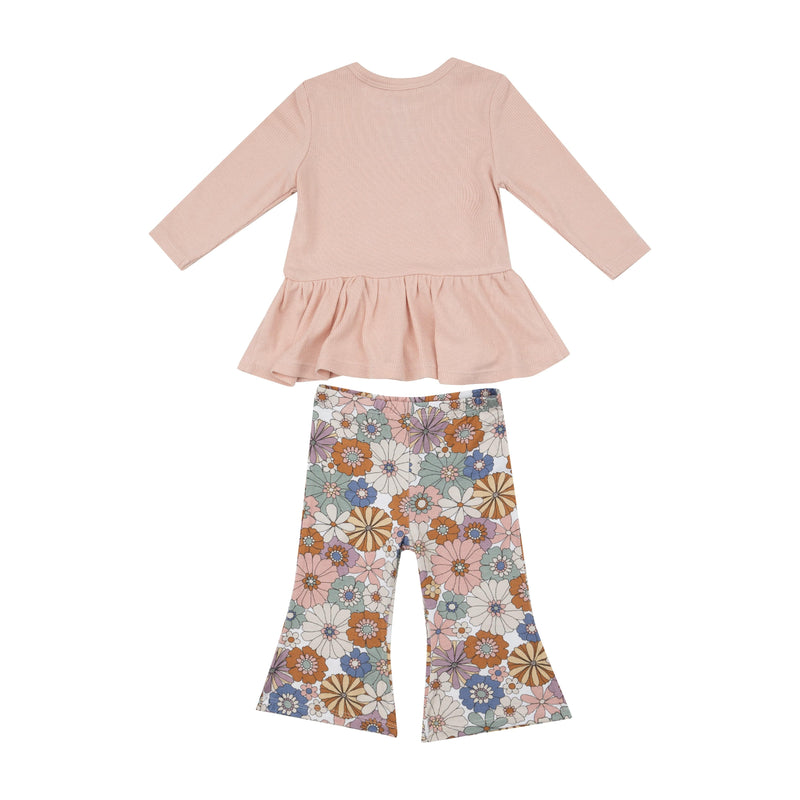 Angel Dear | Brighton Floral Peplum Top & Bells