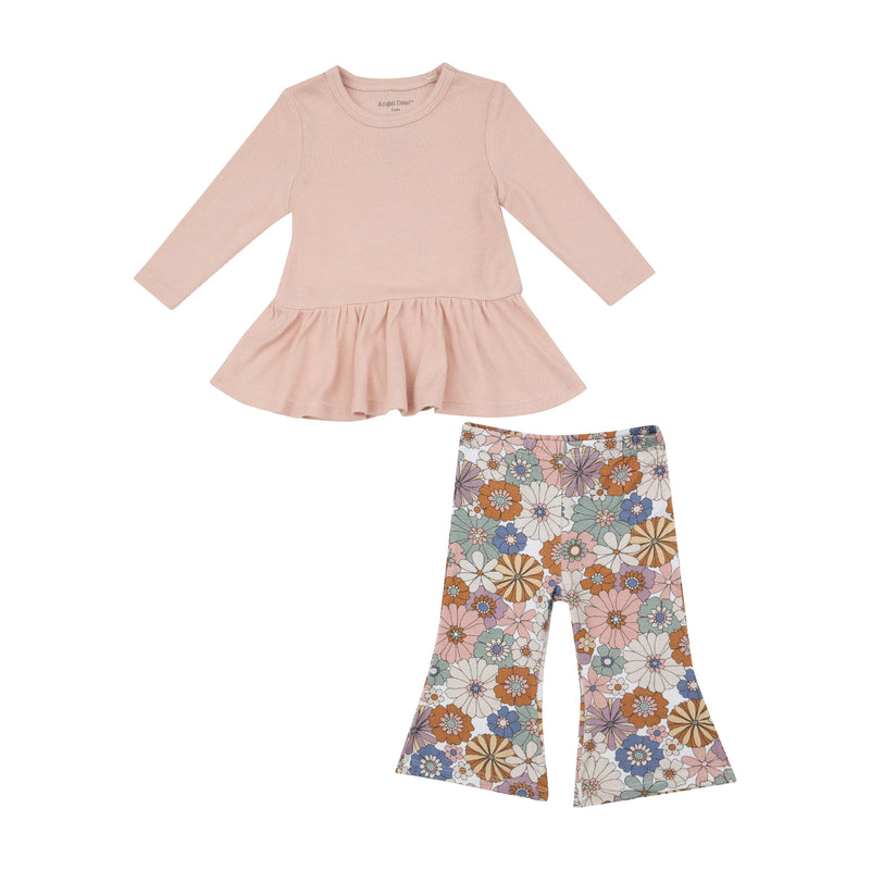 Angel Dear | Brighton Floral Peplum Top & Bells