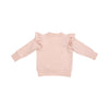 Angel Dear | French Terry Checkerboard Pink Ruffle Patch Sweatshirt & Jogger