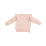 Angel Dear | French Terry Checkerboard Pink Ruffle Patch Sweatshirt & Jogger