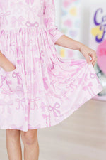 Mila & Rose | Twinkle Ties 3/4 Sleeve Pocket Twirl Dress