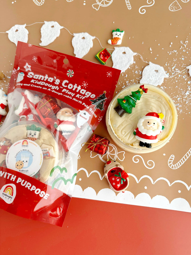 Earth Grown KidsDough | Santa's Cottage (Milk & Cookies) Play Kit