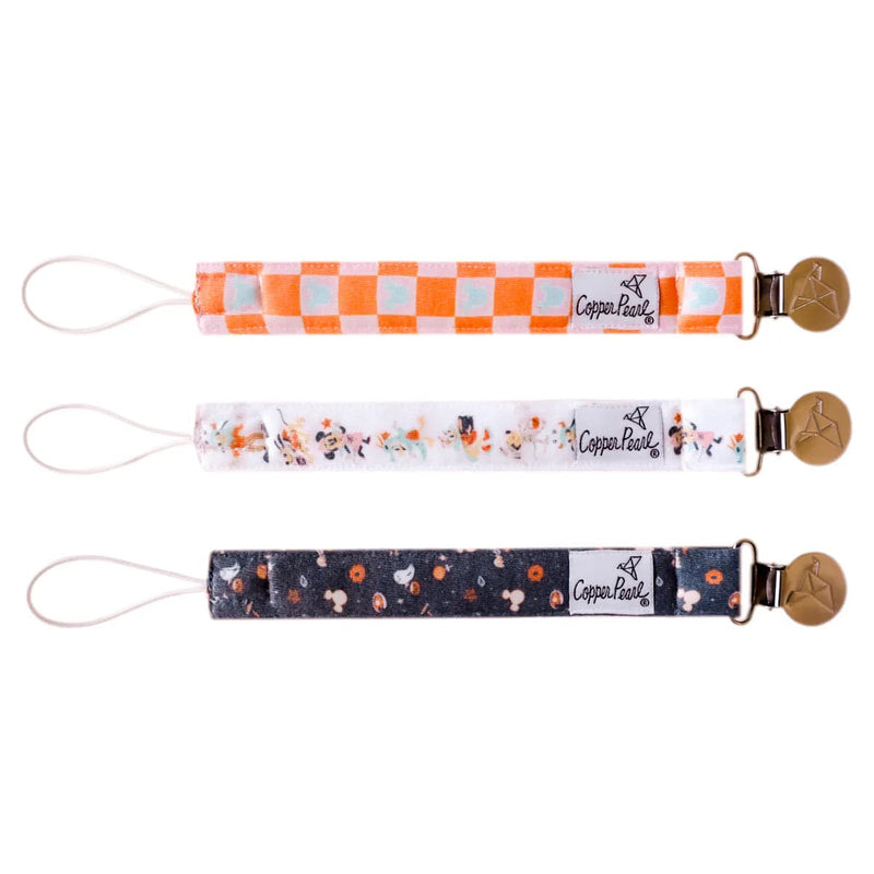 Copper Pearl | Binky Clips (3 pack) - Mickey Mouse’s Boo Bash