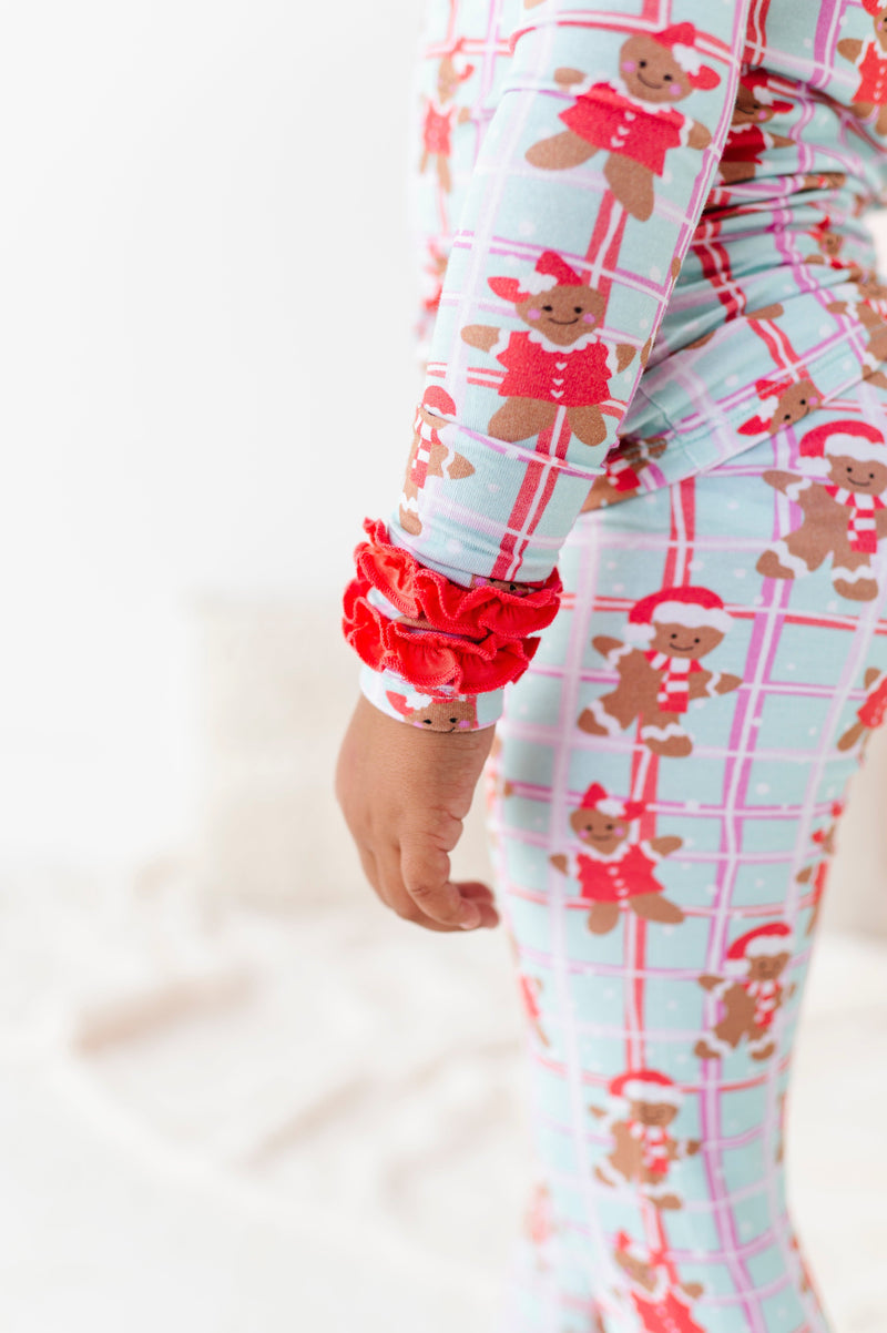 Kiki + Lulu | Ginger All The Way Long Sleeve Ruffle Pajamas