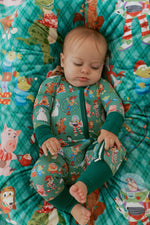 Christmas Toy Box Zipper Romper