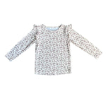 babysprouts | Long Sleeve Ruffle Top - Lilac Leopard