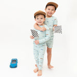 Brave Little Ones | Race Cars Ribbed Shorts Two-Piece Set
