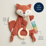 Bitzy Crinkle Fox Sensory Toy with Teether