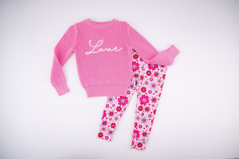 Birdie Bean | Pink Love Chucky Knit Sweater