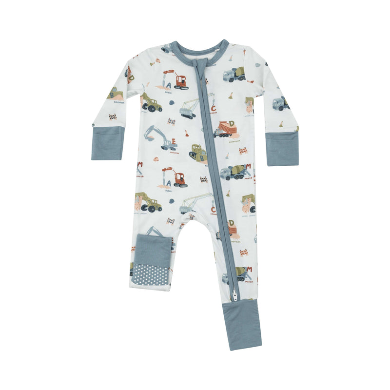 Angel Dear | Construction Alphabet 2-Way Zipper Romper