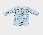 babysprouts | Long Sleeve Henley Shirt - Hearts