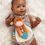 Itzy Lovey Highland Cow Plush + Teether Toy