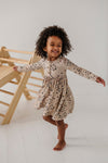 babysprouts | Long Sleeve Henley Dress - Cluster Hearts