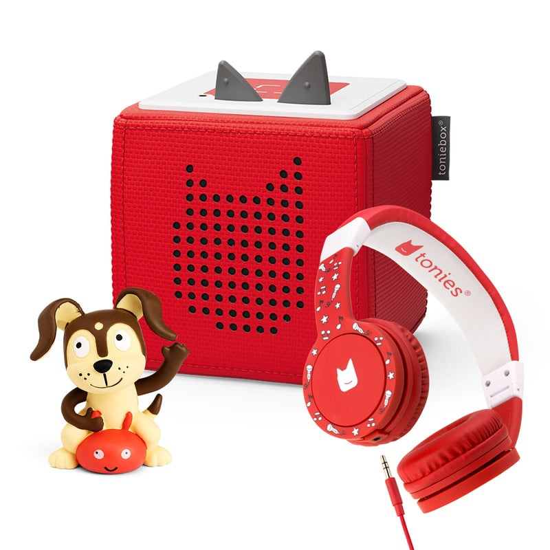 Toniebox Playtime Puppy Starter Set with FREE Headphones - Red