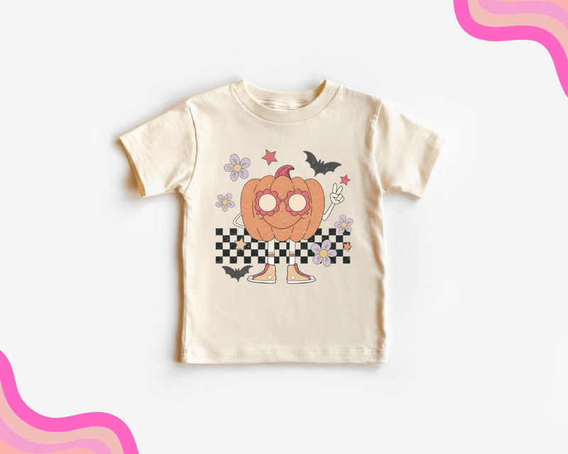 Retro Pumpkin Checkered Tee