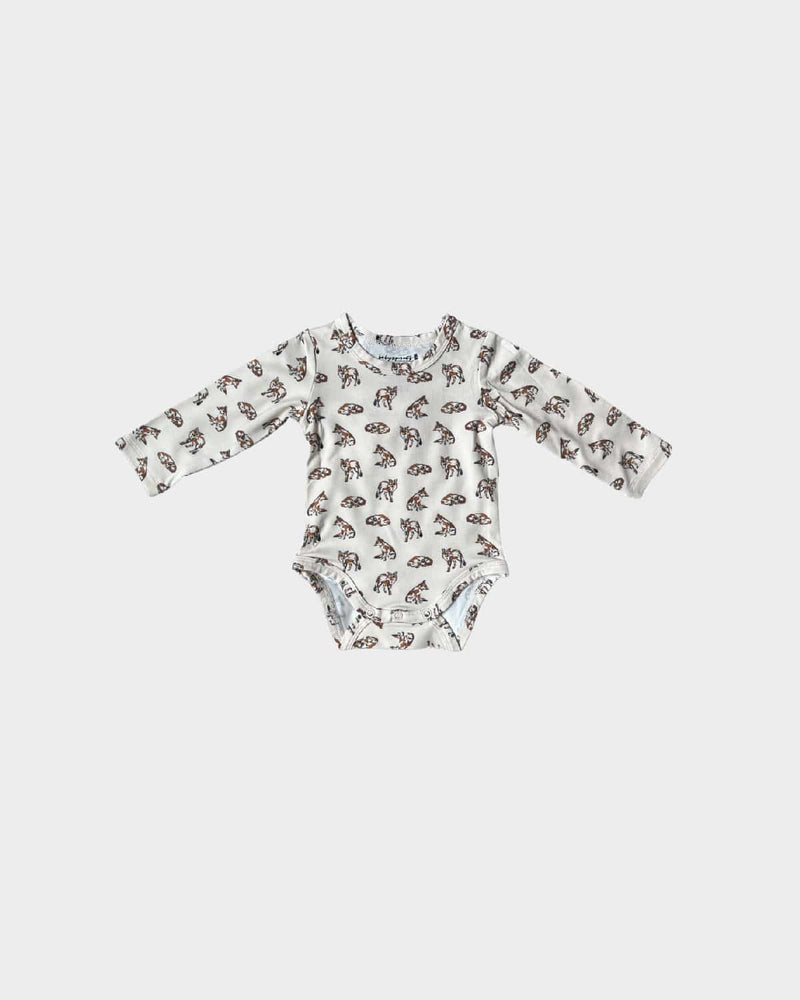 babysprouts | L/S Bamboo Bodysuit - Foxes