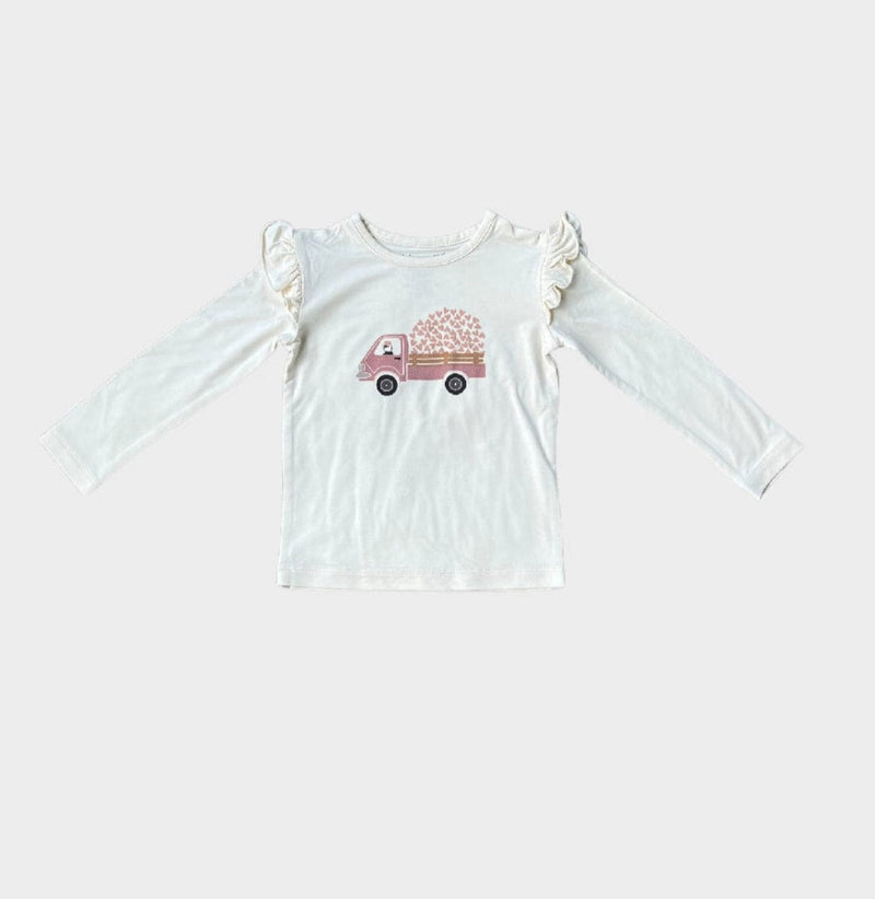 babysprouts | Long Sleeve Ruffle Top - Loads of Love