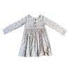 babysprouts | Long Sleeve Henley Dress - Lilac Leopard