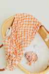 Copper Pearl | Knit Swaddle Blanket - Mickey Mouse Check