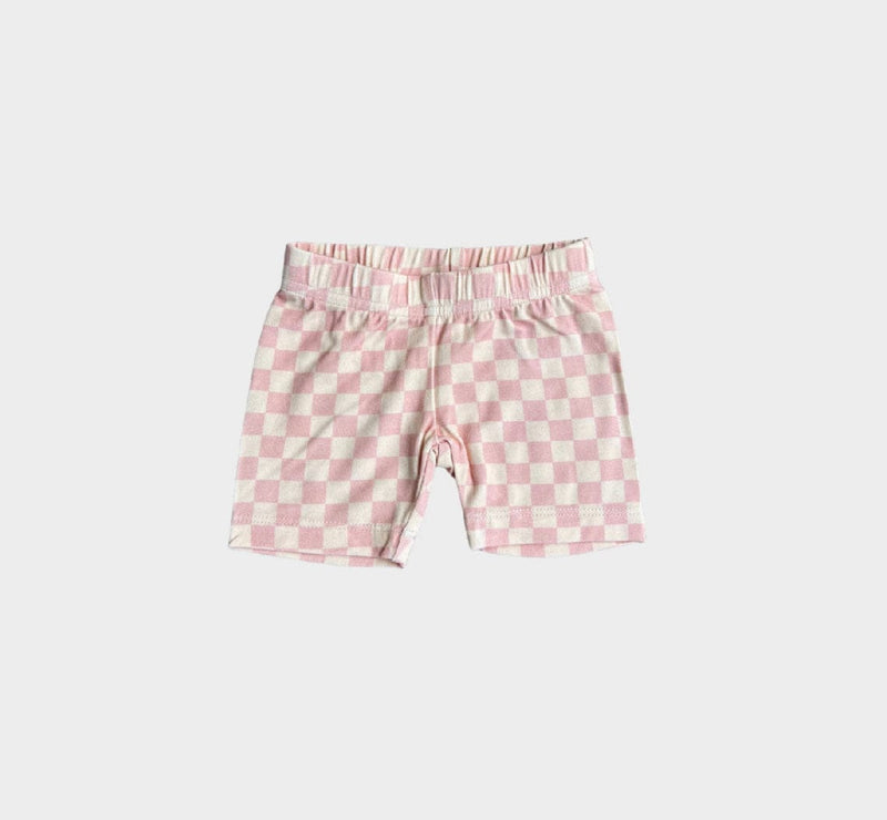 babysprouts | Biker Shorts - Pink Checkered