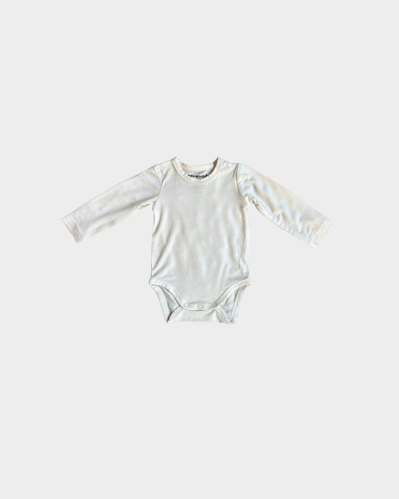 babysprouts | L/S Bamboo Bodysuit - Milk White