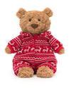 Jellycat Bartholomew Bear Winter Pajamas