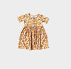 babysprouts | Shortsleeve Henley Dress - Gold Floral