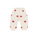 Quincy Mae | Heart Knit Pants - Ivory