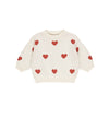 Quincy Mae | Heart Knit Sweater - Natural