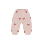 Quincy Mae | Heart Knit Pants - Bubblegum