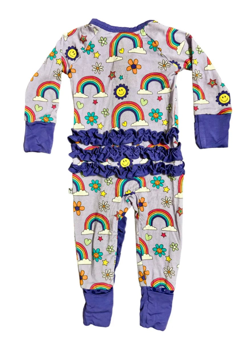 Kiki + Lulu | It’s All Flowers & Rainbows Ruffled Convertible Footies