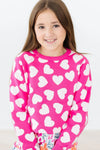 Mila & Rose | Hot Pink Hearts Sweater