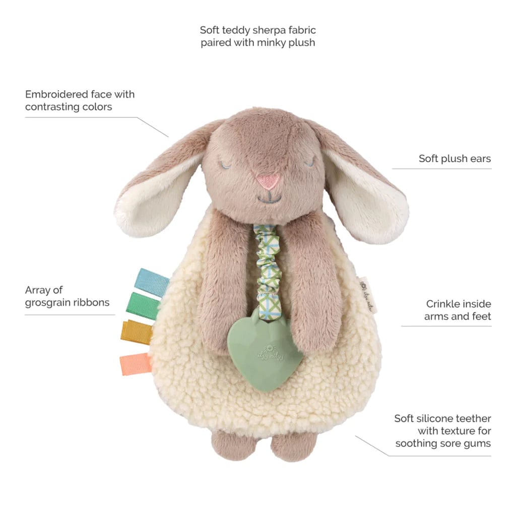 Itzy Love Bunny Plush with Silicone Teether Toy - Billie the Bunny
