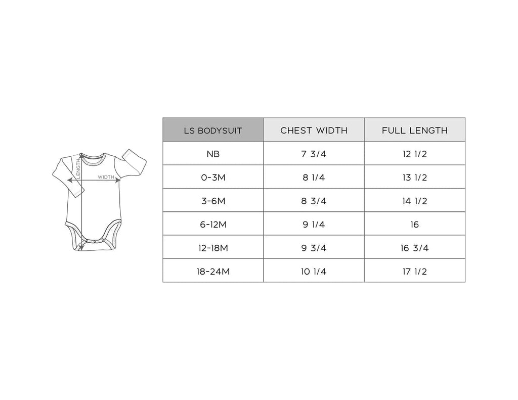 babysprouts | L/S Bamboo Bodysuit - Bolt