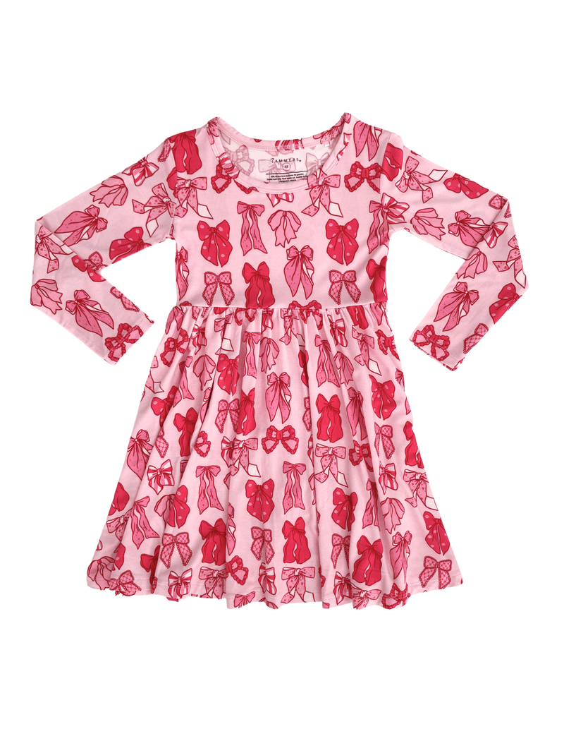 In My Jammers | Valentine’s Bow Twirl Dress