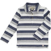 Me & Henry | Harry Knitted Polo - Blue/Grey/White Stripe