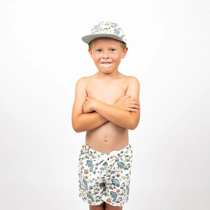 Emerson and Friends | Manatee Boys Swim Trunks