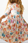 Mila & Rose | Harvest Blooms 3/4 Sleeve Pocket Twirl Dress (Copy)